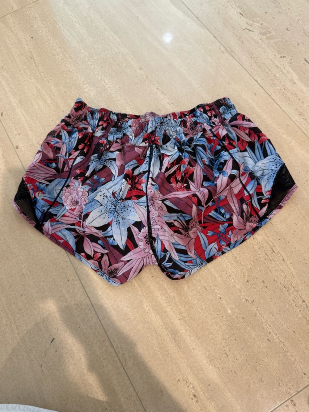 lululemon athletica Floral Athletic Shorts - Pink & Blue
